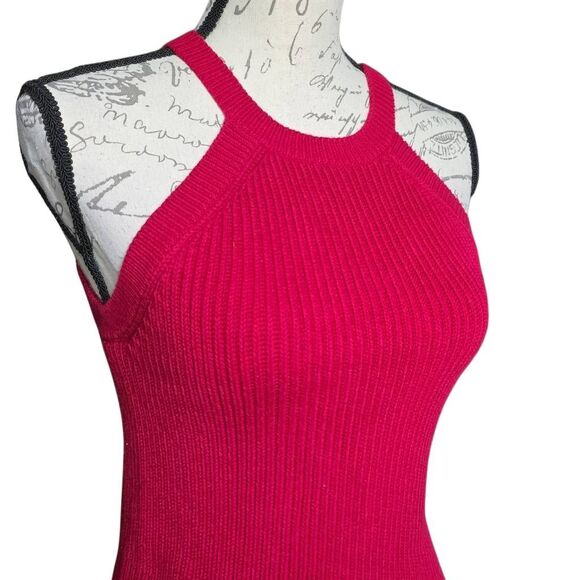 Express Women's Size Large Red Sweater Knit Skim Tank - Picture 2 of 6